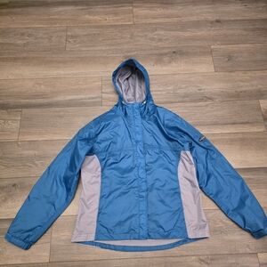 Stearns Dry Wear Rain Jacket Hooded Womens Size Large Full Zip Weatherproof